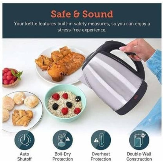 Automatic Electric Kettle 2.0L – Stainless Steel Hot Water Boiler with Auto Shut-Off, LED Display & Temperature Control (1000W, 220V)