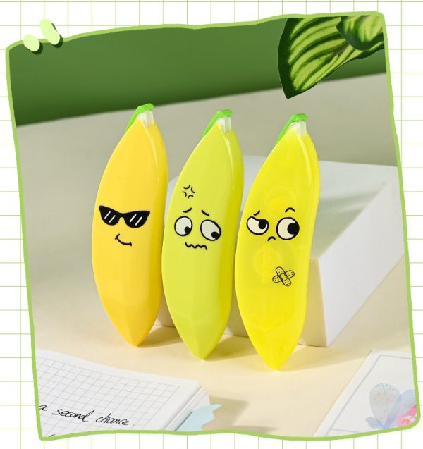 Banana Shaped Correction Tape – Fun & Portable Eraser Tool For Paper, Labels, And More – 14cm