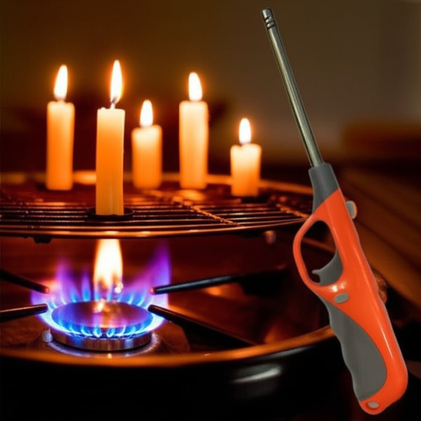 With Easy Refill Design, Portable And Eco-friendly Multipurpose Flame Lighter For Cooking, Grills, Fireplaces, And Travel (random Color