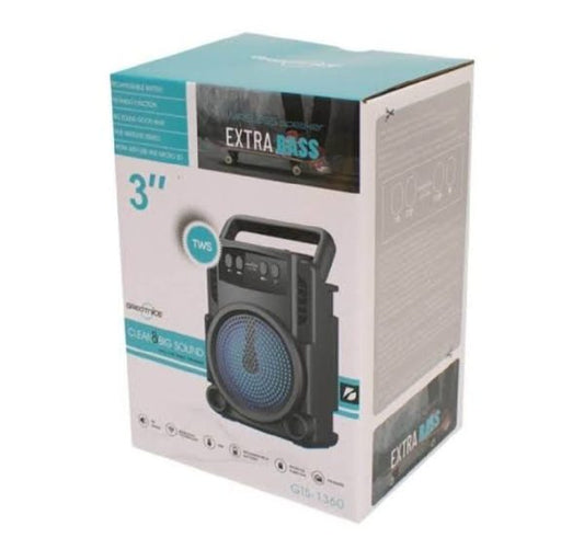 Gts 1360 Portable Rechargeable Mini Wireless Bluetooth Speaker With Fm Radio Usb & Sd Card Supported Super Loud Stereo Sound Mini Bt Speaker