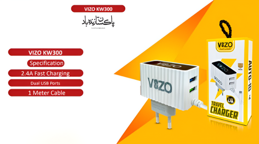 Kw300 2.4a Fast Travel Charger | Android Phone Charger With Data Cable -kw300 – Dual Usb Wall Charger With Built-in Micro Usb Cable – Charger For Mobile Phone