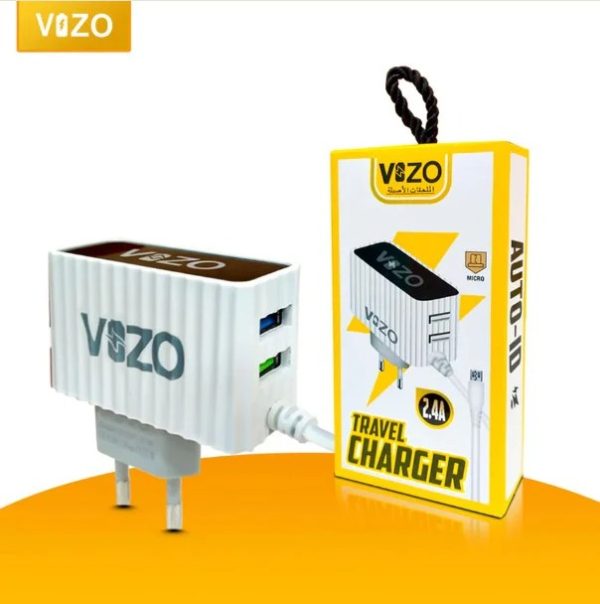 Kw300 2.4a Fast Travel Charger | Android Phone Charger With Data Cable -kw300 – Dual Usb Wall Charger With Built-in Micro Usb Cable – Charger For Mobile Phone