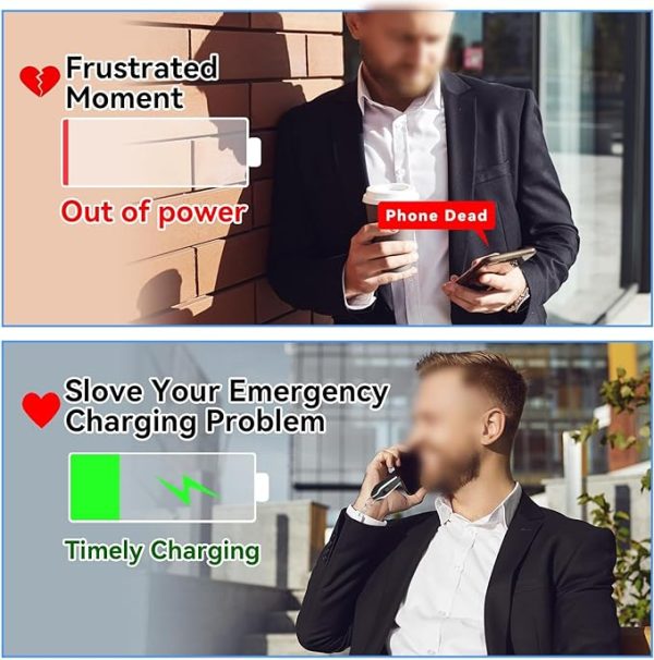 Product details of Keychain Portable Charger, Mini Power Emergency Pod Key Ring Cell Phone Charger, Ultra-Compact External Fast Charging Power Bank Battery Pack
