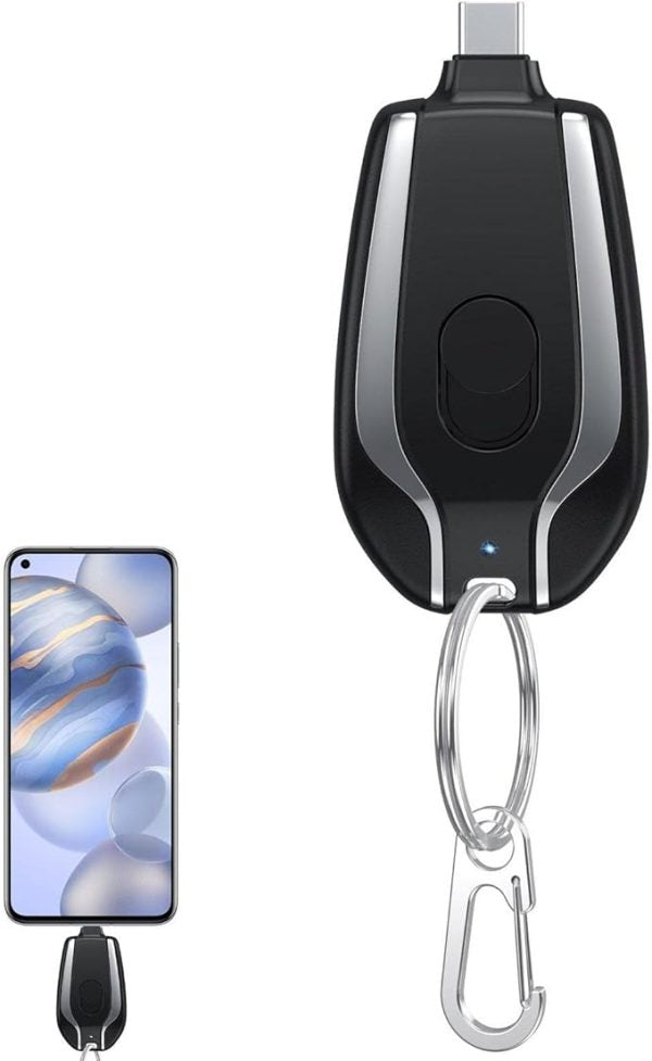Product details of Keychain Portable Charger, Mini Power Emergency Pod Key Ring Cell Phone Charger, Ultra-Compact External Fast Charging Power Bank Battery Pack