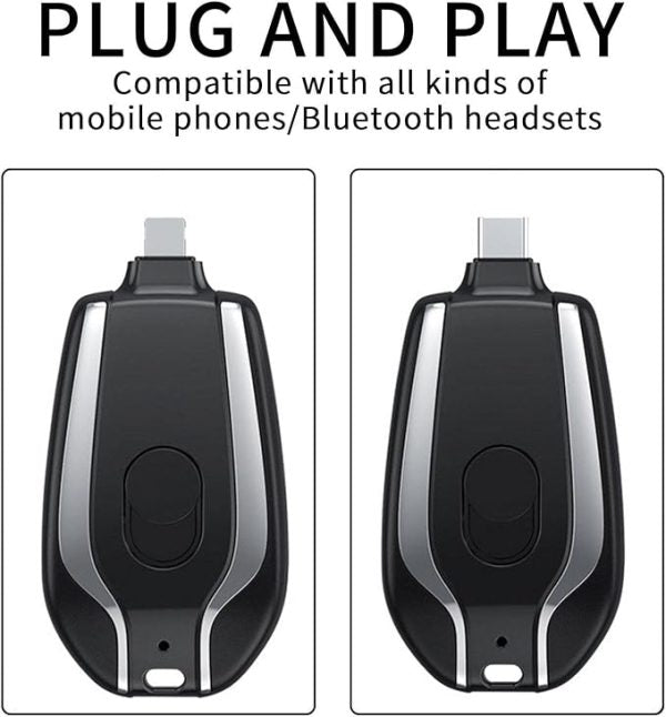Product details of Keychain Portable Charger, Mini Power Emergency Pod Key Ring Cell Phone Charger, Ultra-Compact External Fast Charging Power Bank Battery Pack