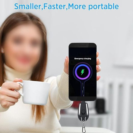Product details of Keychain Portable Charger, Mini Power Emergency Pod Key Ring Cell Phone Charger, Ultra-Compact External Fast Charging Power Bank Battery Pack