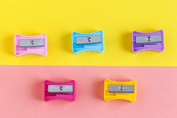 Pack Of 50 Dux Plastic Pencil Sharpeners With 8mm Blade, Durable Multicolor Design & Built-in Transparent Shavings Jar – Ideal For School, Office, Art, And Home Use (multicolor)