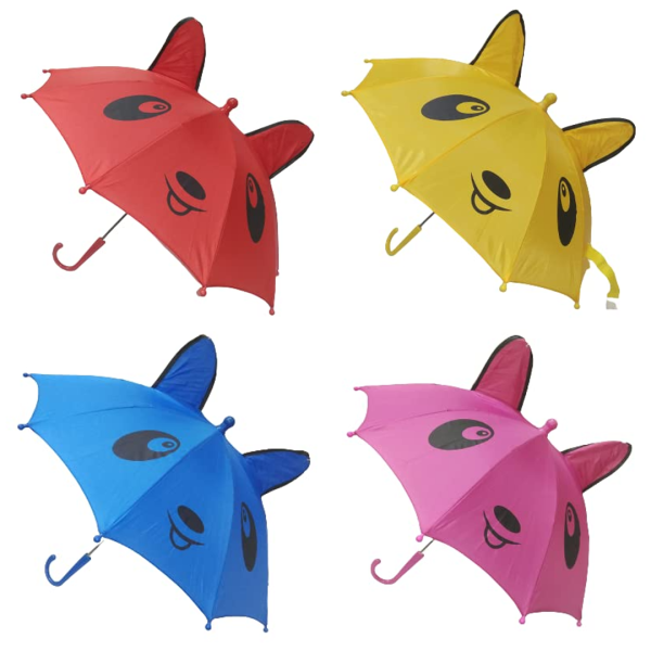 Small Kids Cartoon Umbrella – Multicolor, Random Shape & Design, Lightweight & Compact