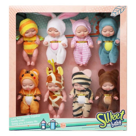 3.5′ Sleeping Baby, 1 Pcs/D.Bx Flat Pack | New Mini Reborn Baby Doll Set with Clothes | Realistic Toy for Children