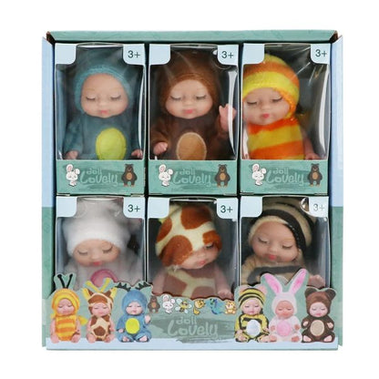 3.5′ Sleeping Baby, 1 Pcs/D.Bx Flat Pack | New Mini Reborn Baby Doll Set with Clothes | Realistic Toy for Children