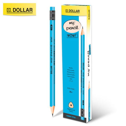 My Pencil With Eraser – Pack Of 12 | Smooth Writing, Durable, Built-in Eraser | Perfect For Students, Office, Drawing & Everyday Use (random Color)