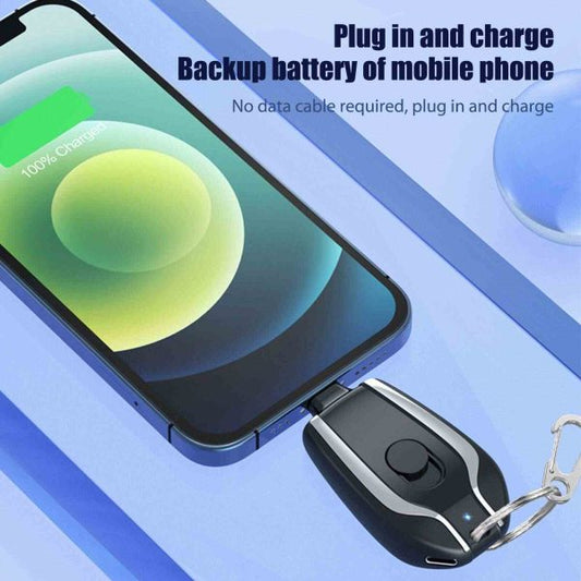 Product details of Keychain Portable Charger, Mini Power Emergency Pod Key Ring Cell Phone Charger, Ultra-Compact External Fast Charging Power Bank Battery Pack