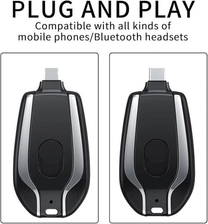 Product details of Keychain Portable Charger, Mini Power Emergency Pod Key Ring Cell Phone Charger, Ultra-Compact External Fast Charging Power Bank Battery Pack