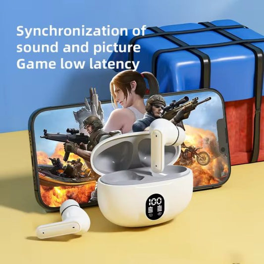 Professional Display Earbuds Stereo 895b Wireless Bluetooth Earbuds | Mic In-ear Headphones With Led Display | Type C Fast Charging | Bluetooth 5.3 For Android/iphone ( With Box – Without Cable – Random Color )