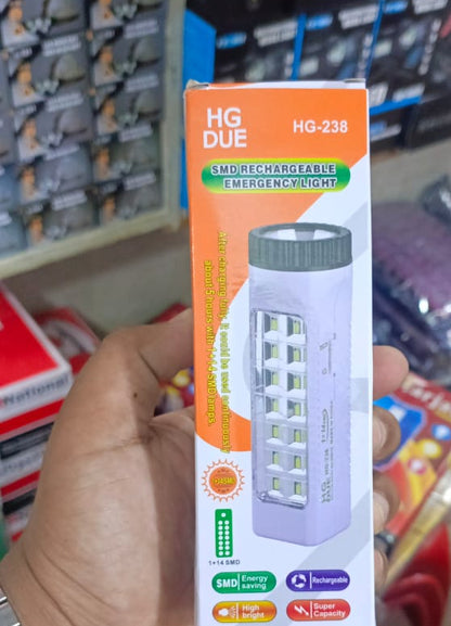 Rechargeable Smd Flashlight, Hg-238, High Quality, Durable Study Torch Lamp Light, Long Range