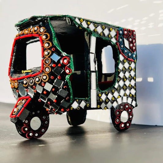 Rikshaw Art Glass Work Rikshaw Colorful Art Antique Decoration Items.for Home Office