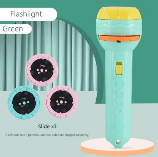 Slide Projector Torch Projection Light,children’s Flashlight Toy Projection Flashlight Early Education Picture Dinosaur Animal Pattern,bedtime Night Light